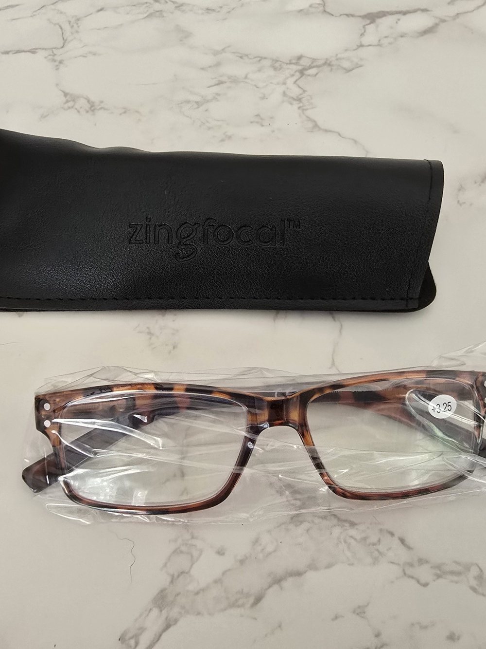 New Zingfocal +3.25 Blue Light Blocking Reading Glasses with Case